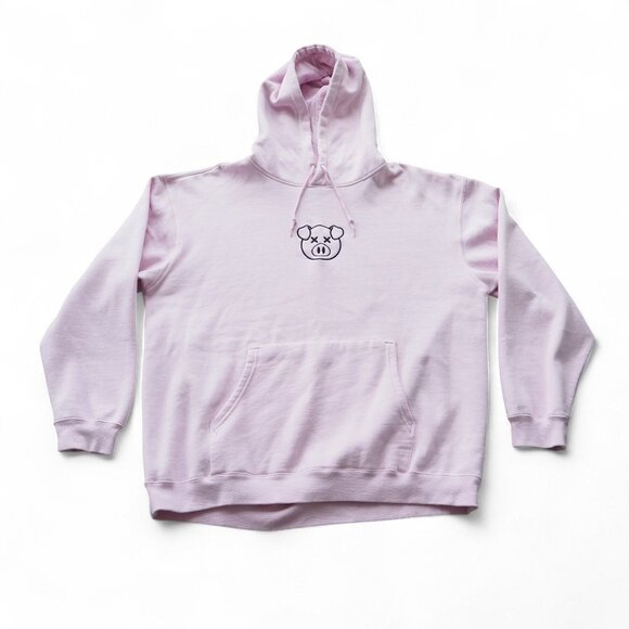 Shane Dawson x Jeffree Star Pig Embroidered Pink Hoodie Men's 2XL - Picture 1 of 8